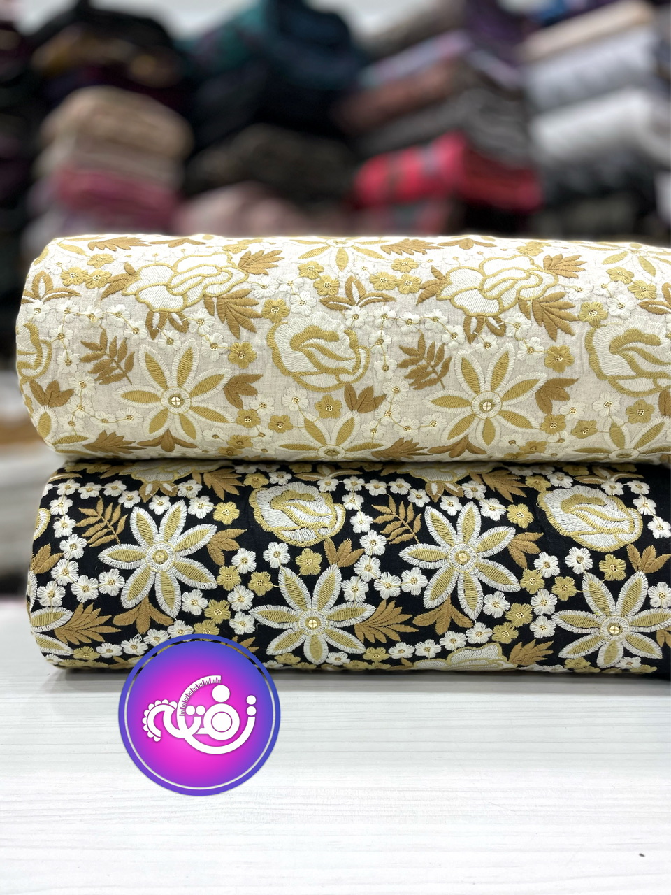 پارچه لینن سوزندوزی