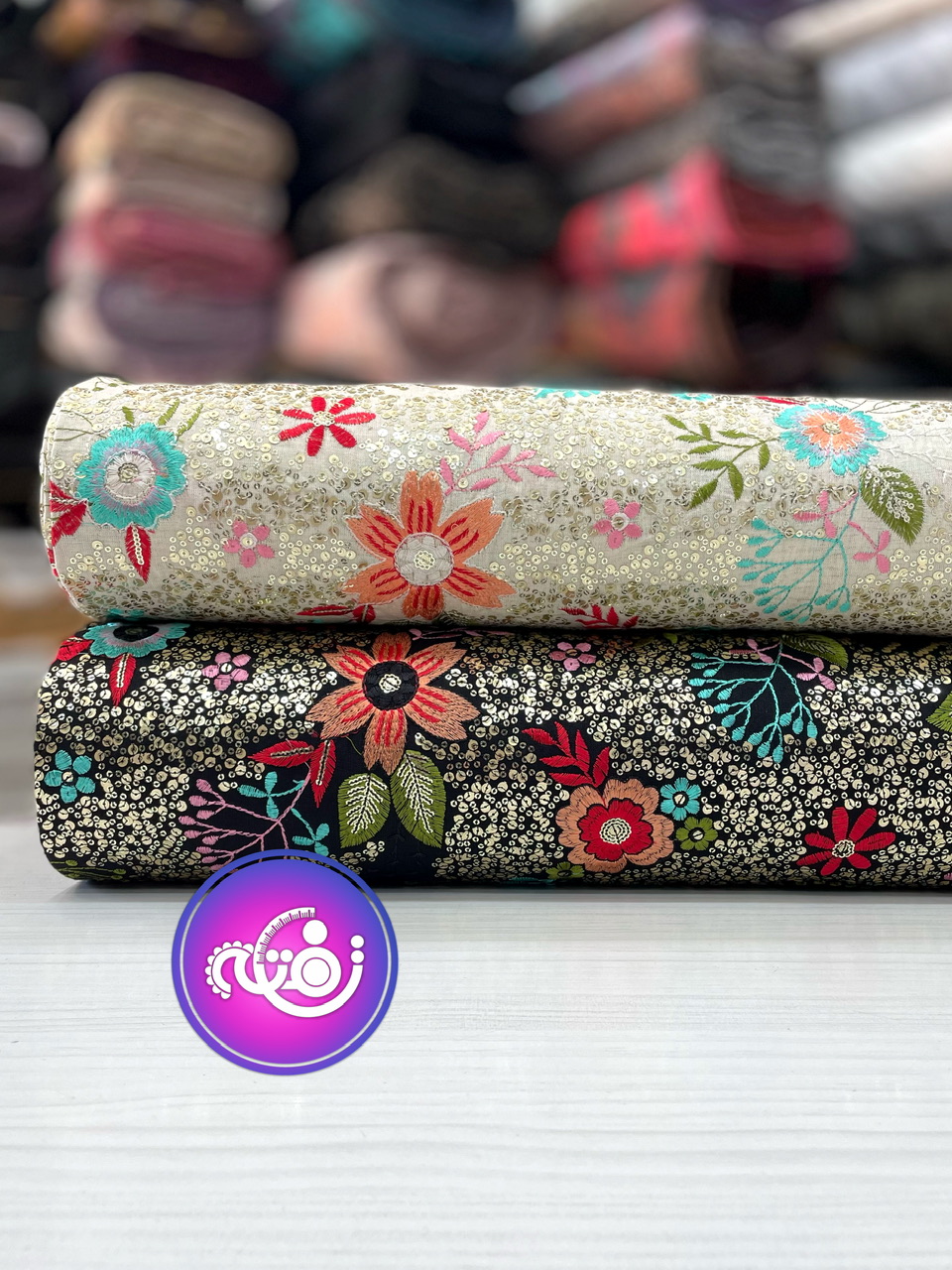 پارچه لینن سوزندوزی