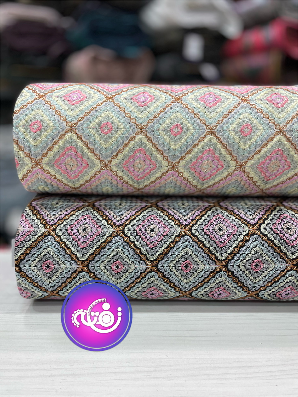 پارچه لینن سوزندوزی