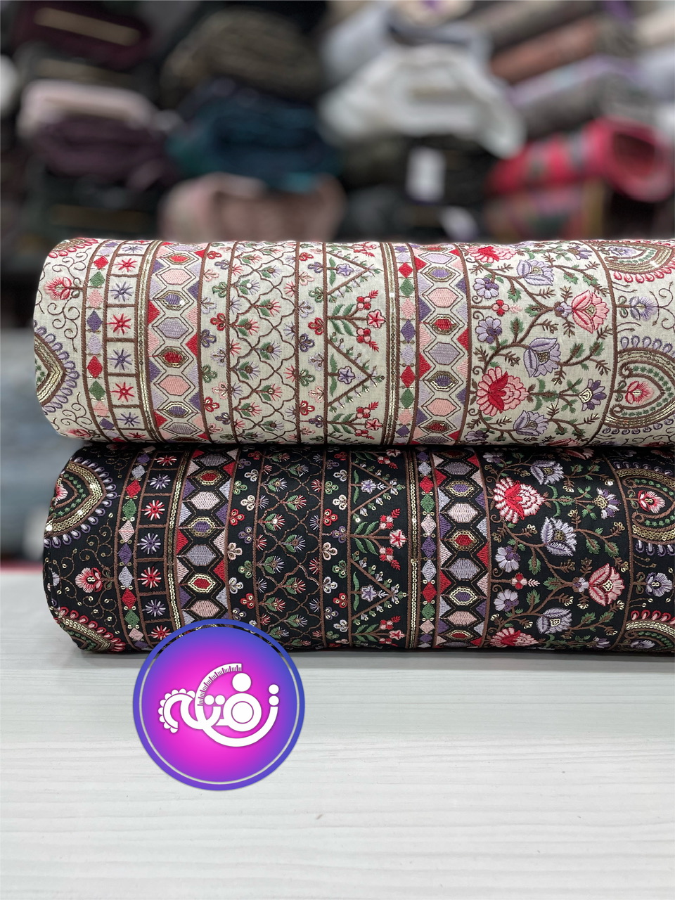 پارچه لینن سوزندوزی