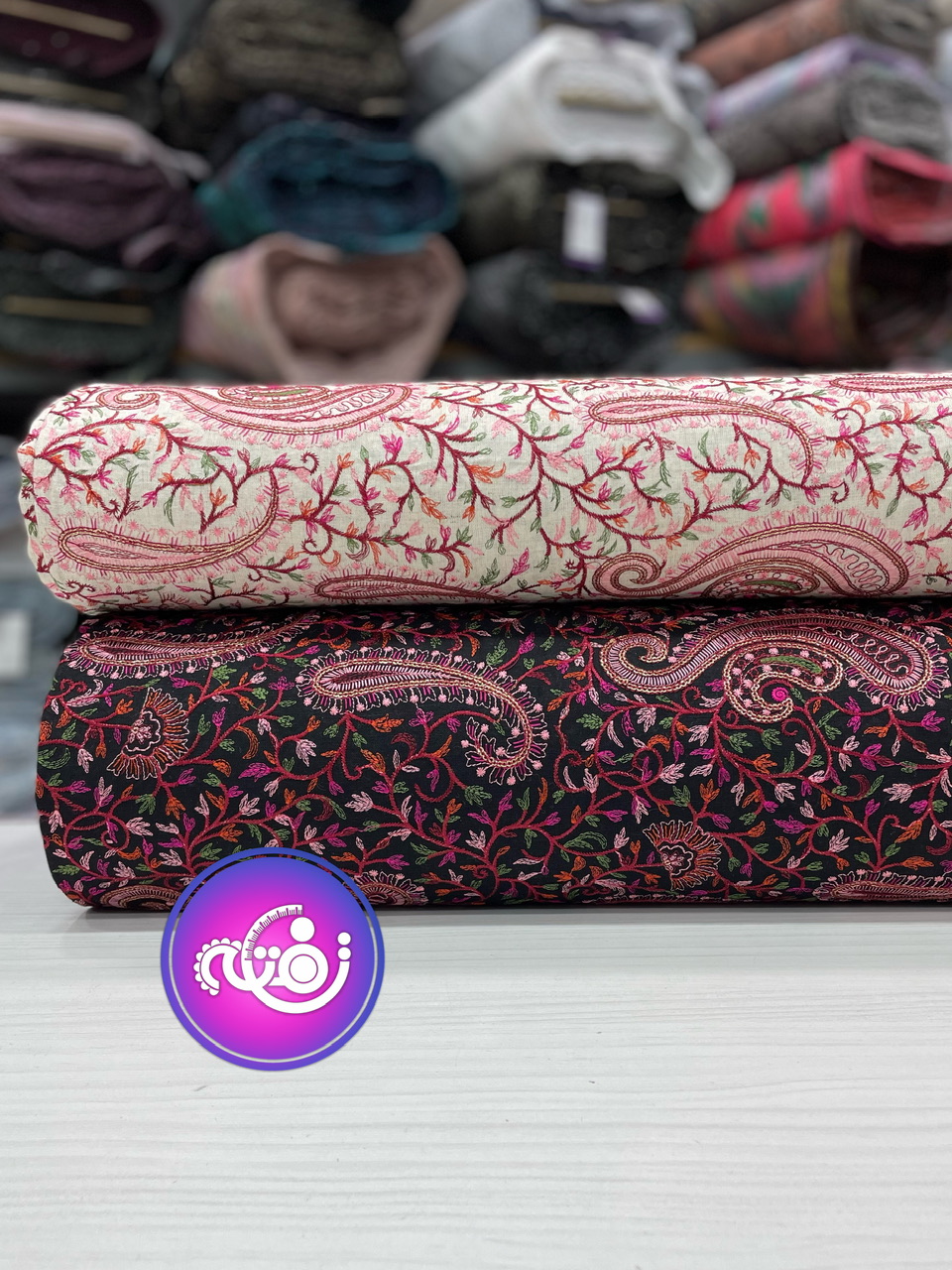 پارچه لینن سوزندوزی