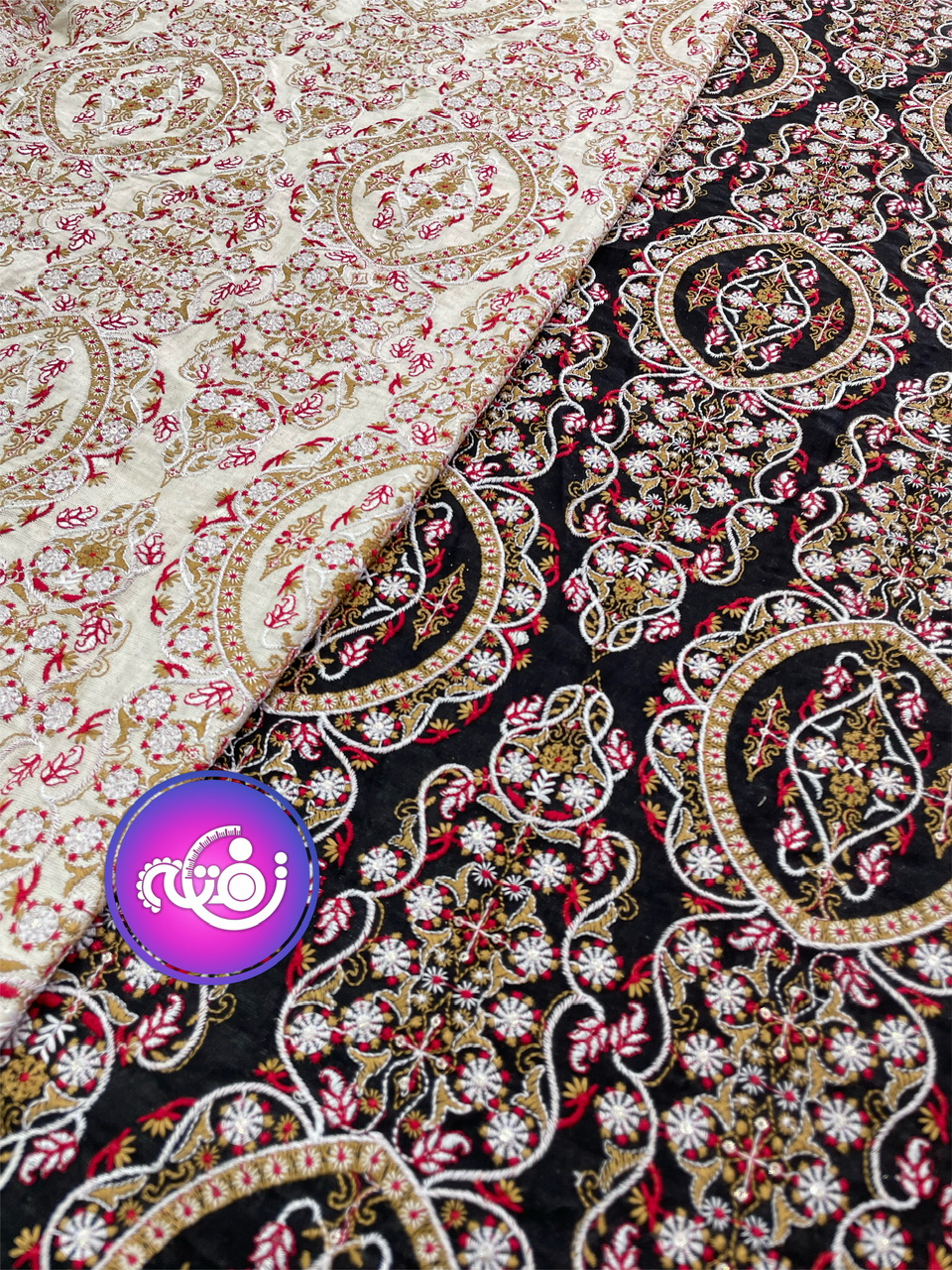 پارچه لینن سوزندوزی