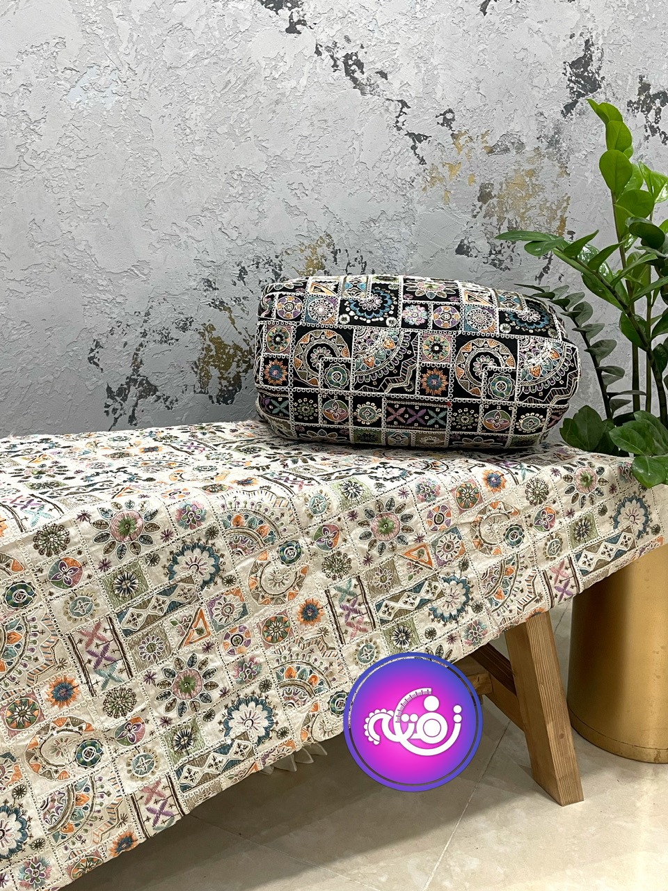 پارچه لینن سوزندوزی