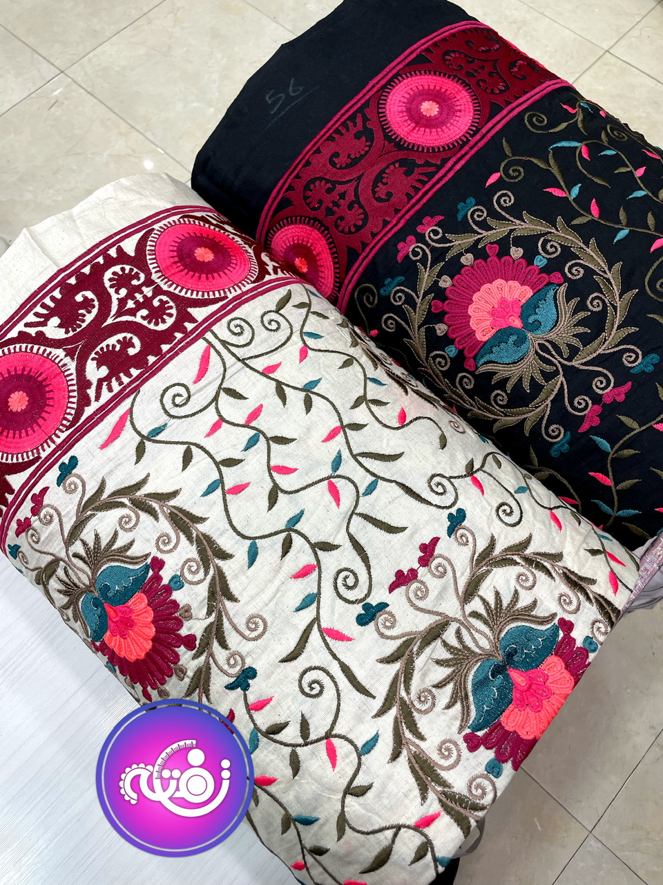 پارچه لینن سوزندوزی