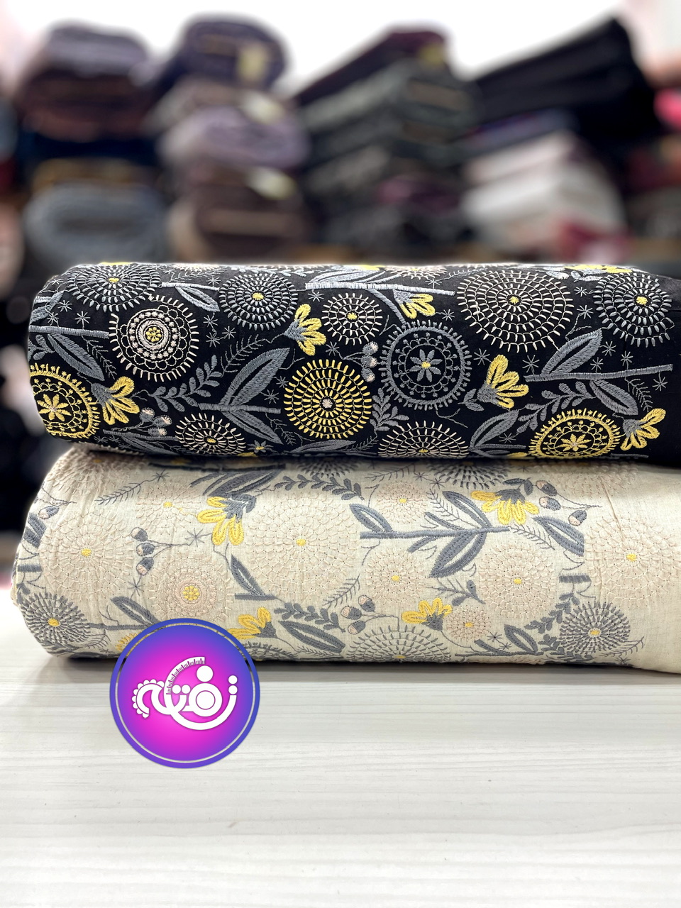 پارچه لینن سوزندوزی