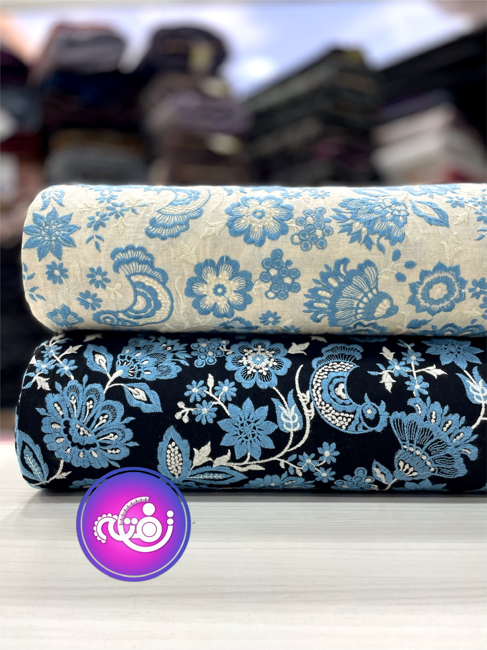 پارچه لینن سوزندوزی