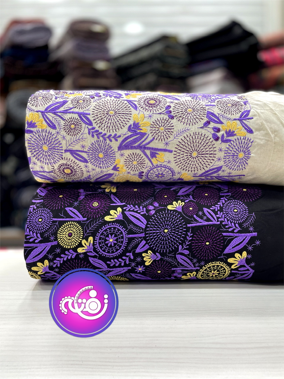 پارچه لینن سوزندوزی