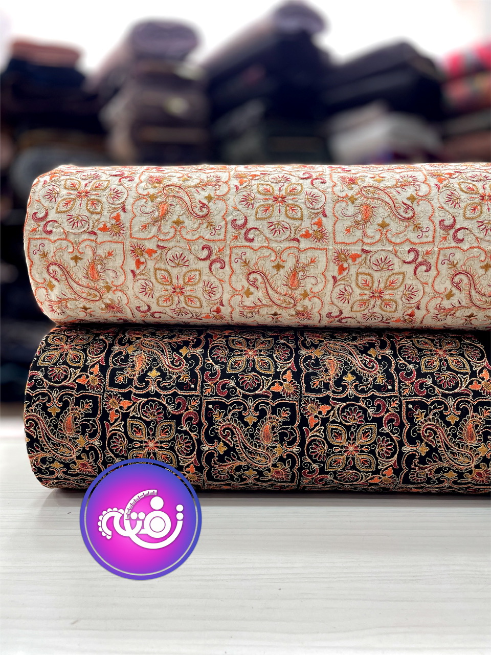 پارچه لینن سوزندوزی