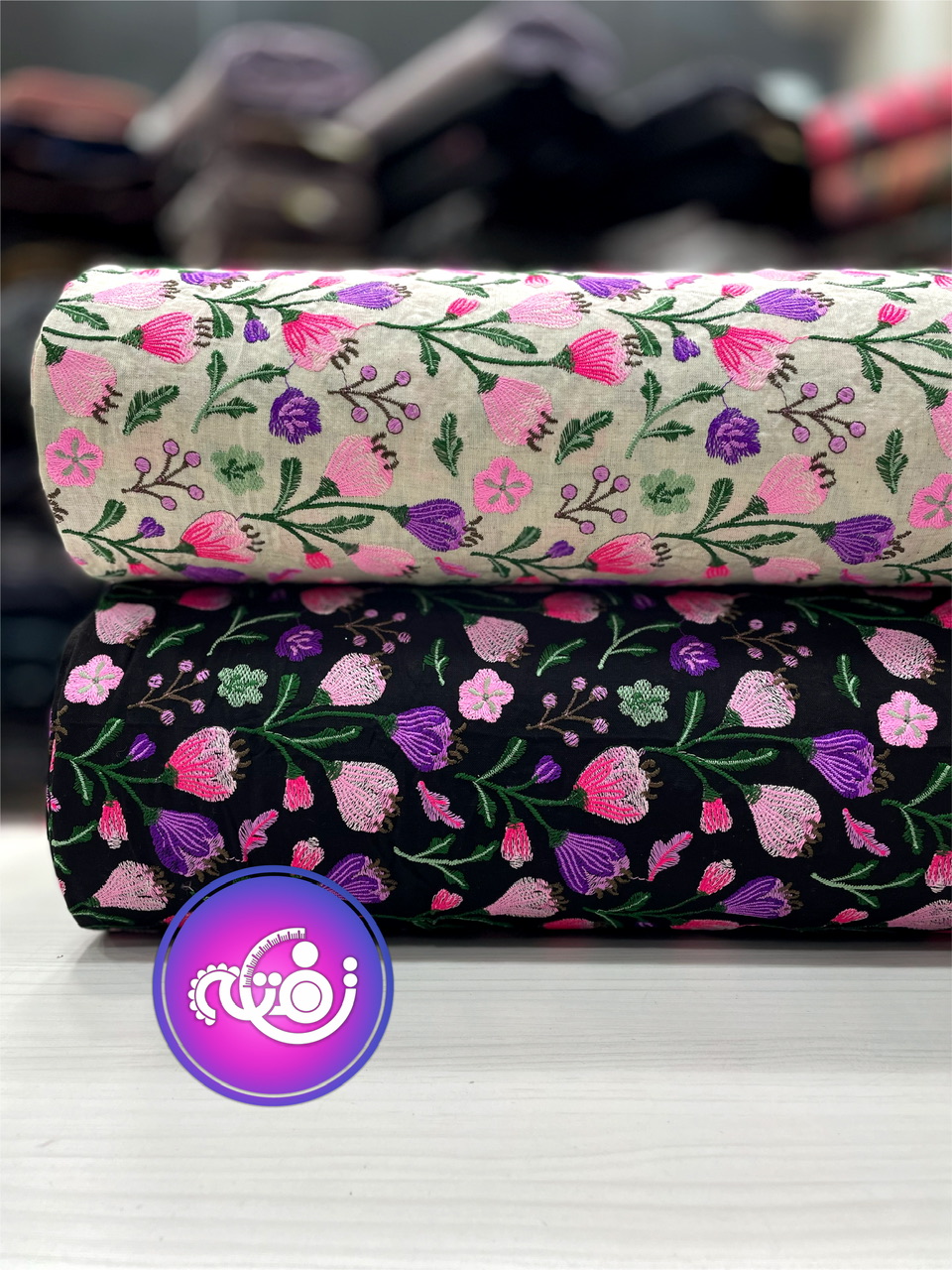 پارچه لینن سوزندوزی