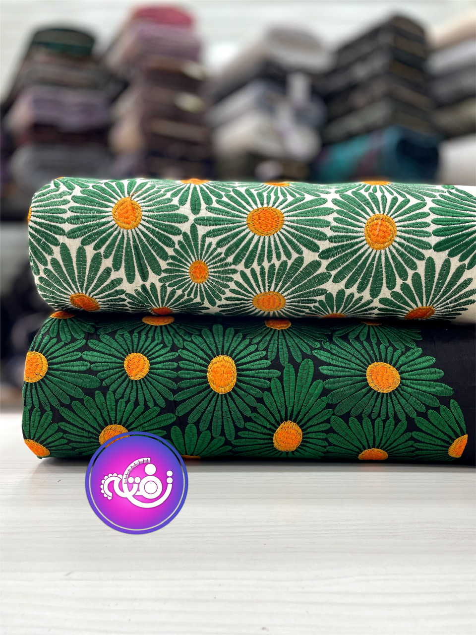 پارچه لینن سوزندوزی