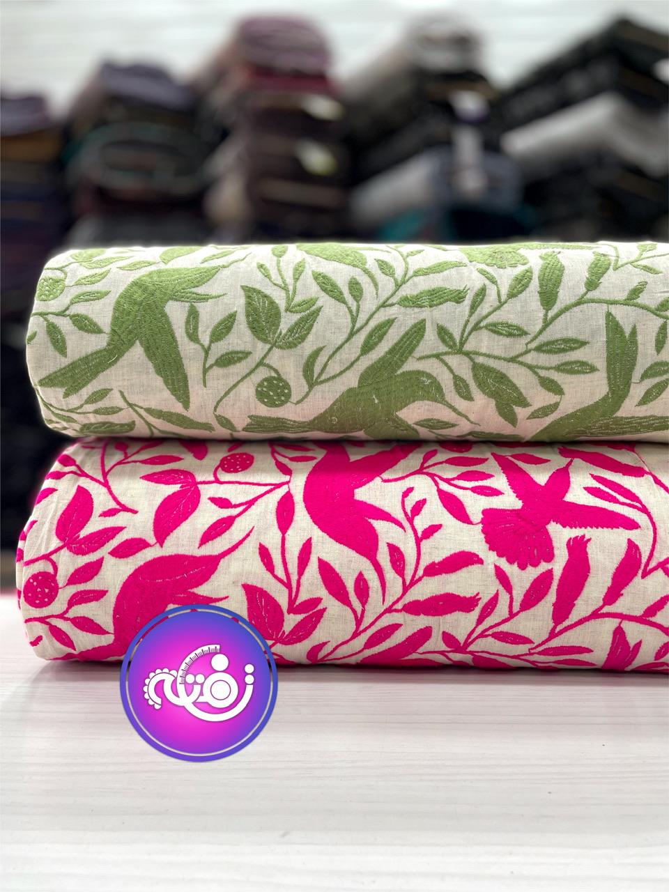 پارچه لینن سوزندوزی