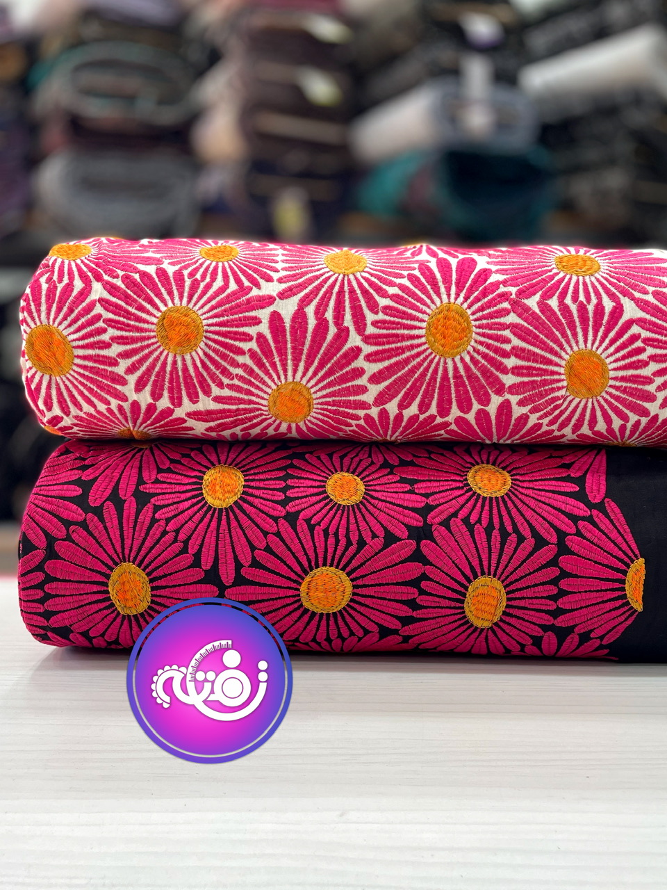 پارچه لینن سوزندوزی