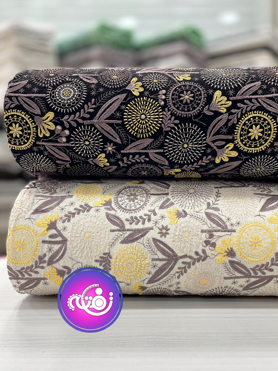 پارچه لینن سوزندوزی