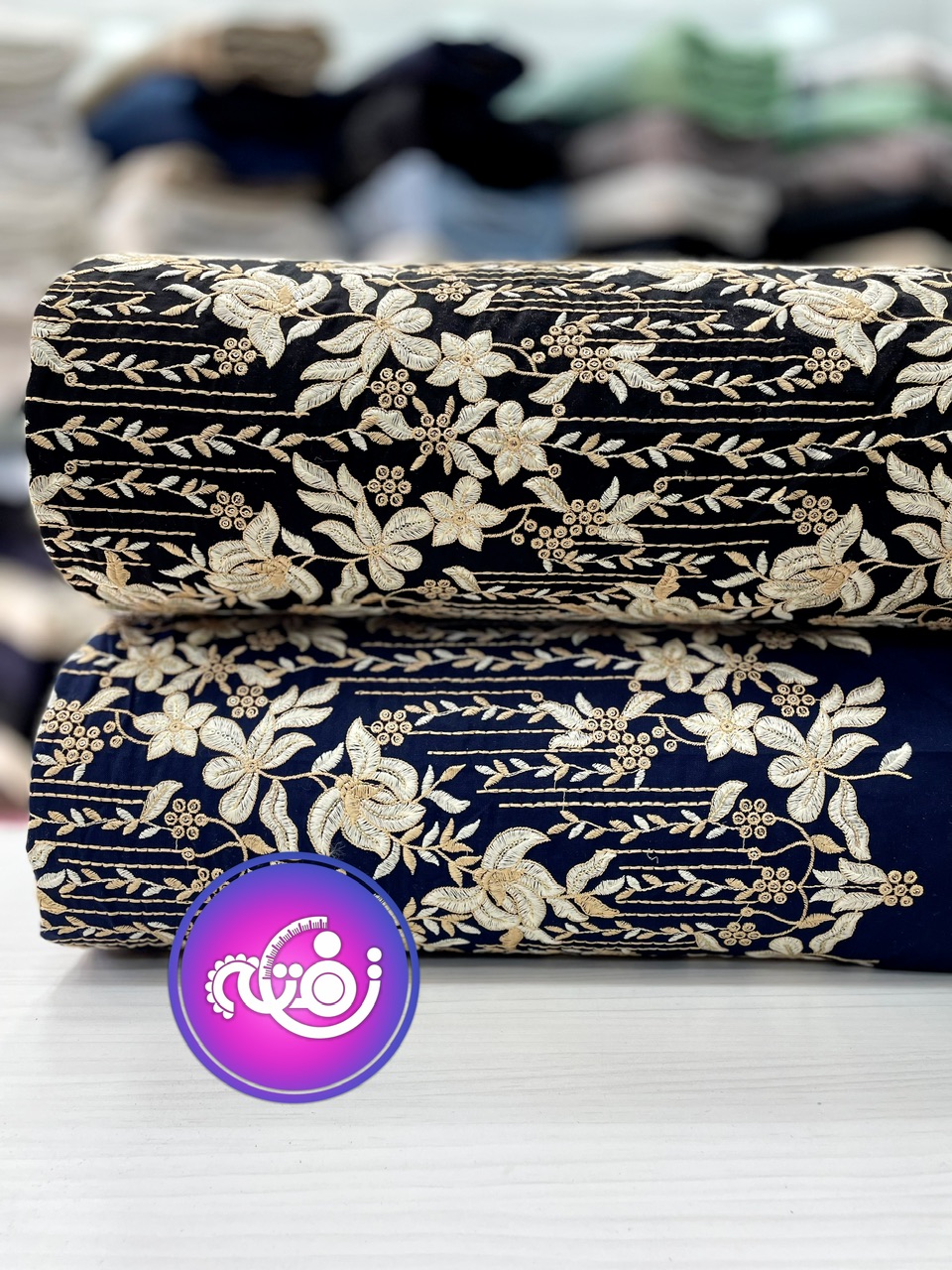 پارچه لینن سوزندوزی