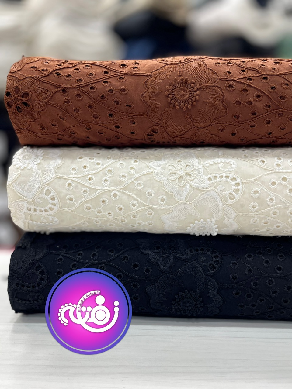 پارچه وال قیطان دوزی موج